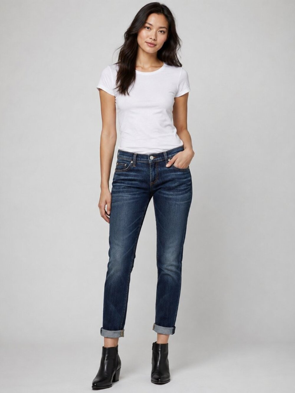 Rag & Bone The Dre Boyfriend Jeans Size 25 Bradford Wash Made in USA